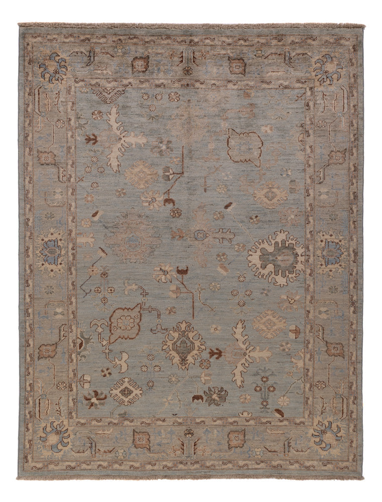 Usak Teppich 153x200cm - Orientteppich - hellblau