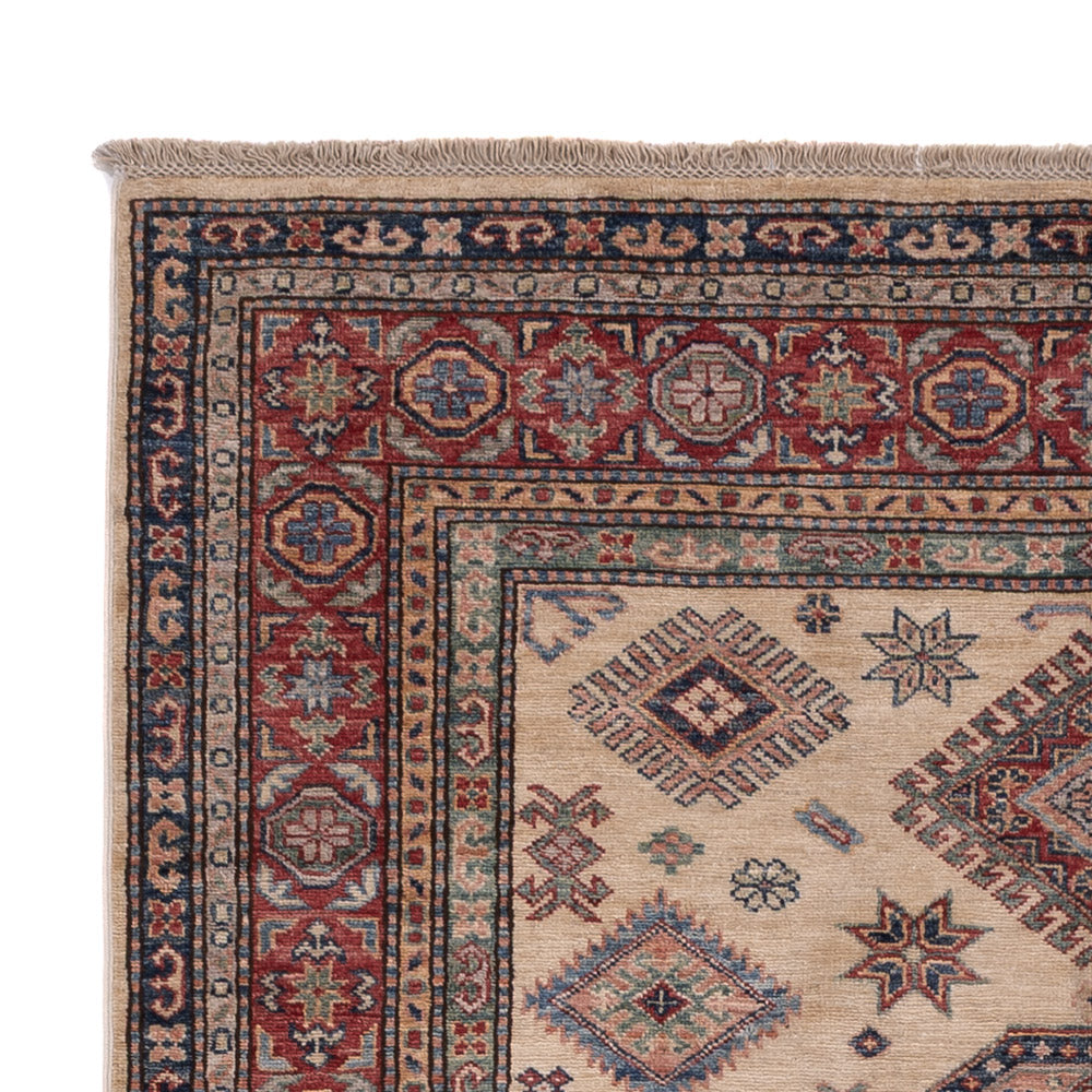 Kazak Teppich 147x207cm - Orientteppich - dunkelbeige