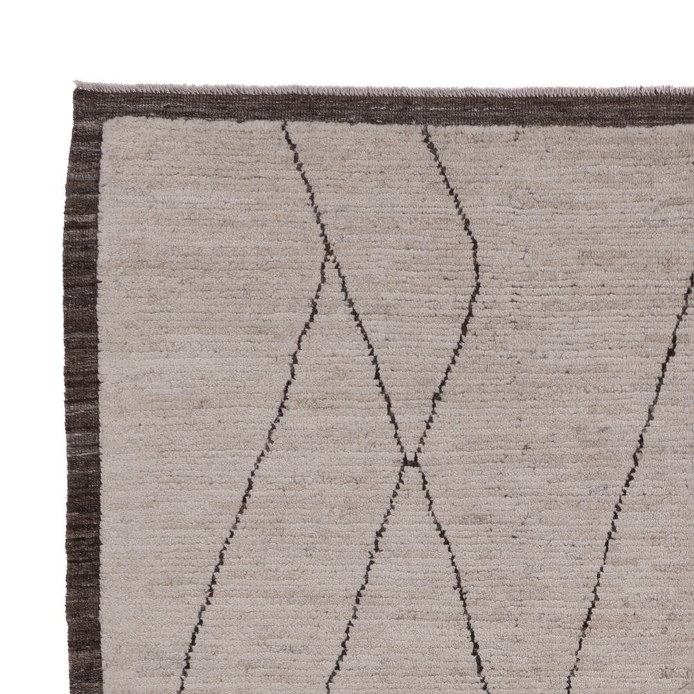 Berber Teppich 202x293cm - Wollteppich - hellgrau