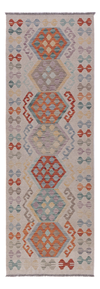 Kelim Maimene Teppich 80x240cm - mehrfarbig