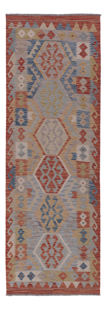 Kelim Maimene Teppich 88x256cm - mehrfarbig