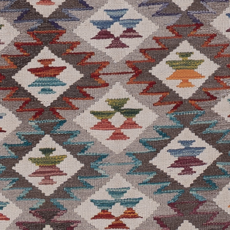 Kelim Maimene Teppich 84x249cm - mehrfarbig