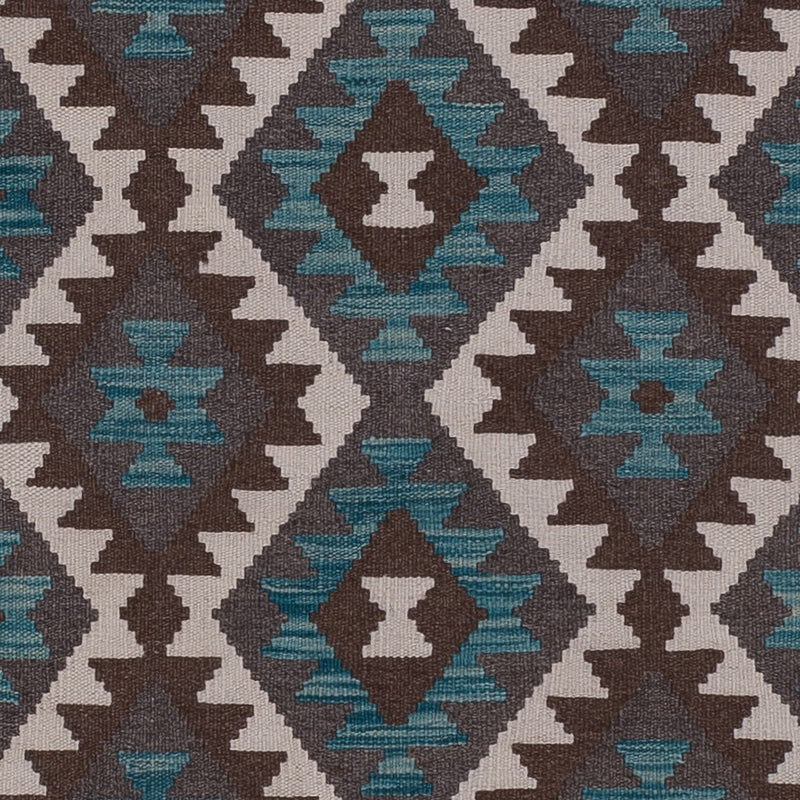 Kelim Maimene Teppich 83x303cm - dunkelgrün