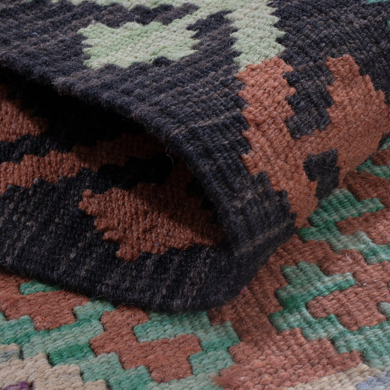 Kelim Maimene Teppich 87x305cm - mehrfarbig