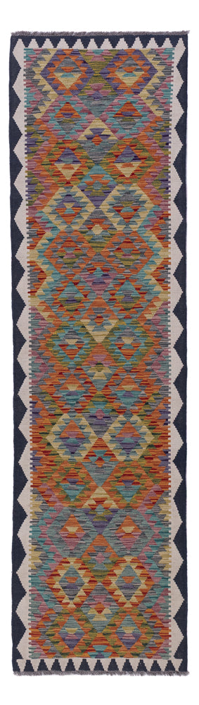 Kelim Maimene Teppich 75x297cm - mehrfarbig