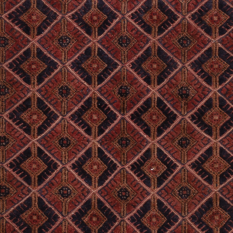 Kelim Afghan Teppich 140x207cm - dunkelrot