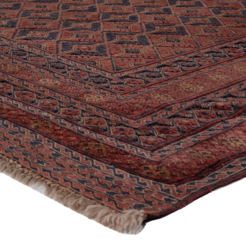Kelim Afghan Teppich 140x207cm - dunkelrot