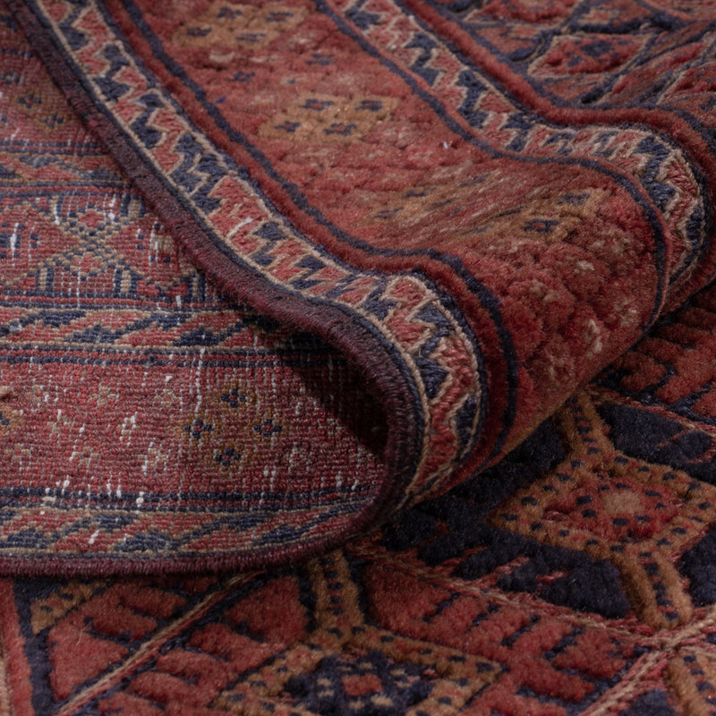 Kelim Afghan Teppich 140x207cm - dunkelrot