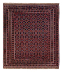 Kelim Afghan Teppich 158x183cm - dunkelrot – product image
