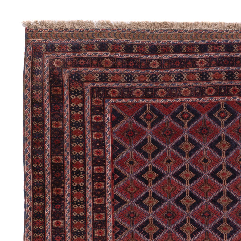 Kelim Afghan Teppich 158x183cm - dunkelrot