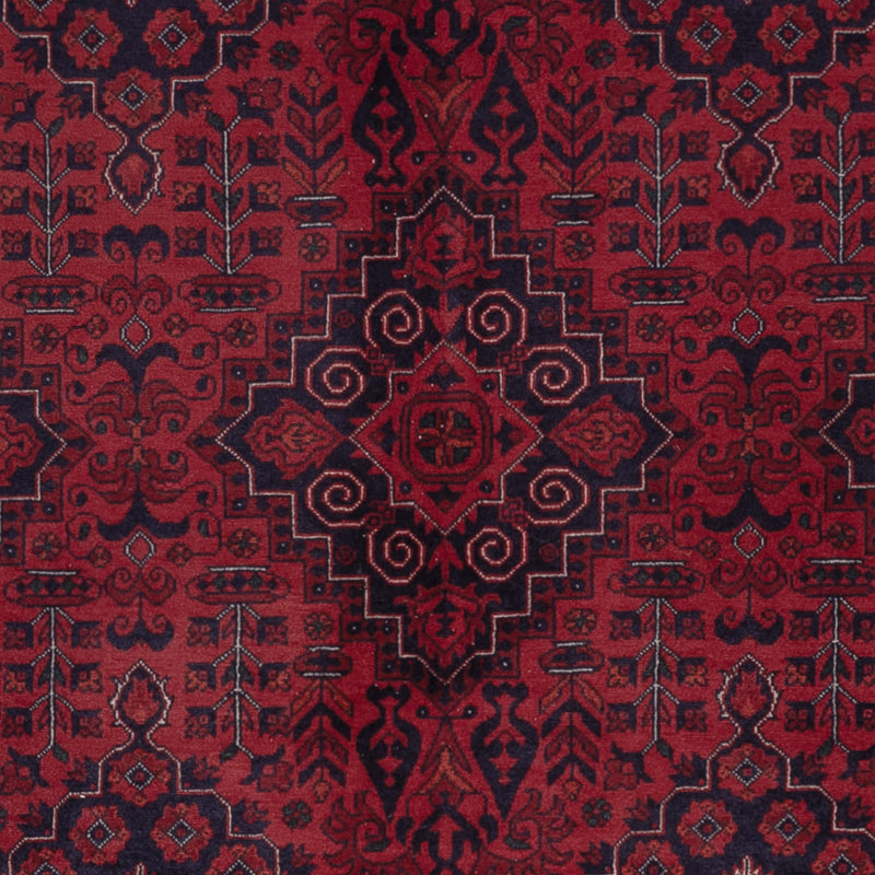 Afghan Teppich 204x301cm - Orientteppich - dunkelrot