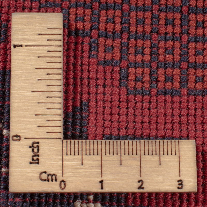 Afghan Teppich 204x301cm - Orientteppich - dunkelrot