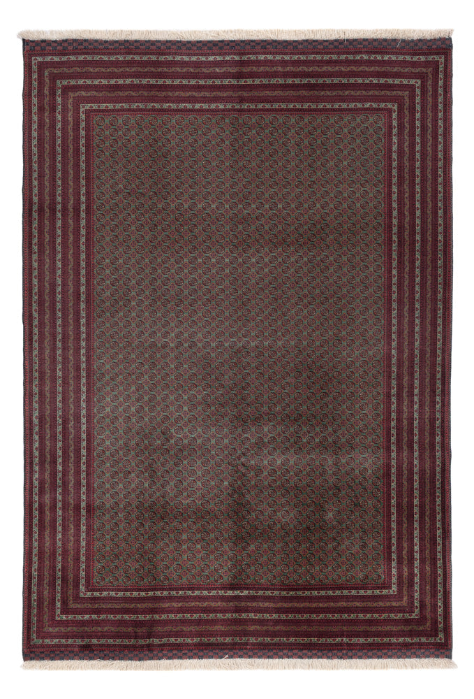 Afghan Teppich 200x291cm - Orientteppich - dunkelrot
