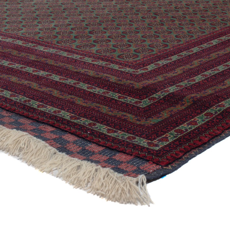 Afghan Teppich 200x291cm - Orientteppich - dunkelrot