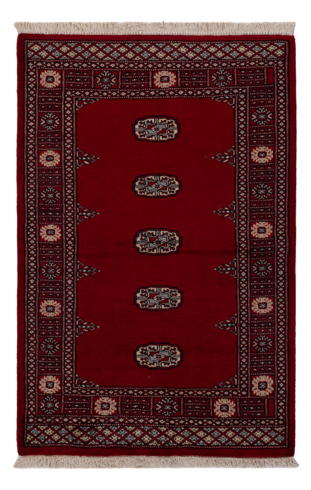 Pakistan Teppich 96x147cm - Orientteppich - rot