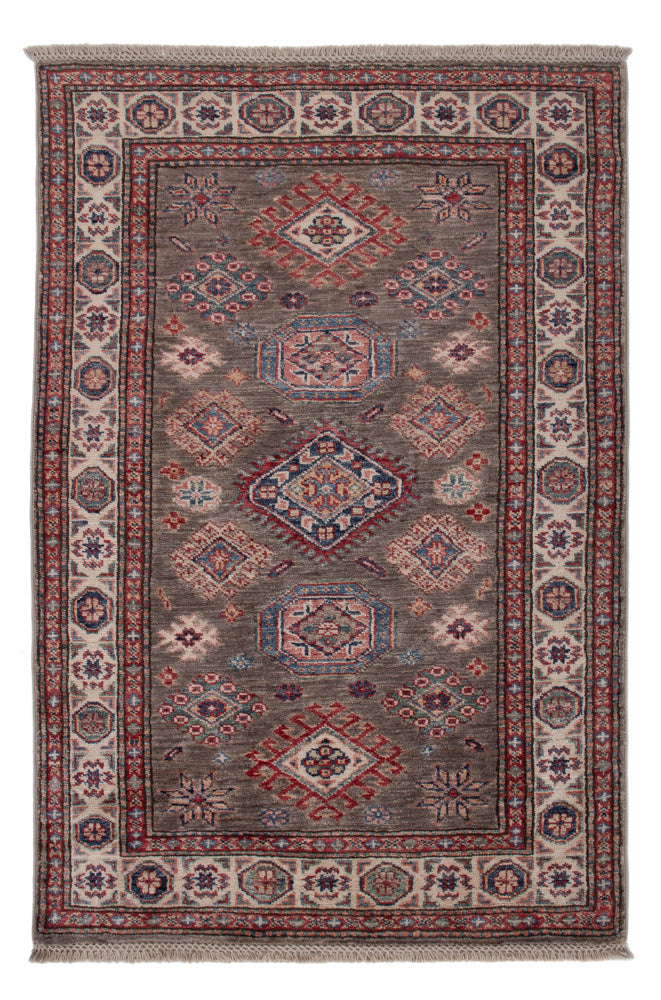 Kazak Teppich 82x117cm - Orientteppich - dunkelbeige