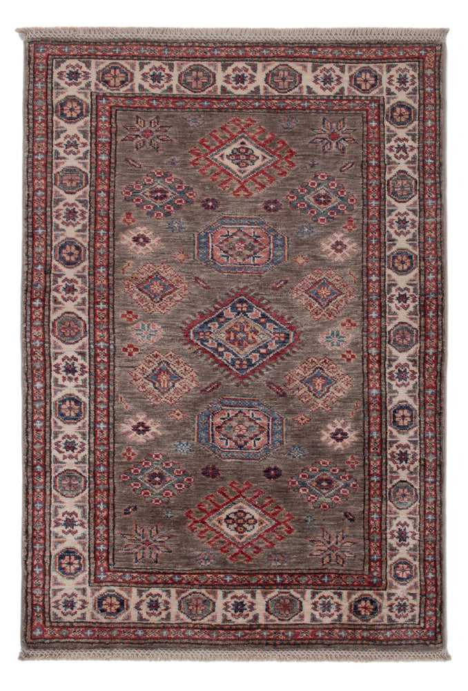 Kazak Teppich 81x117cm - Orientteppich - dunkelbeige