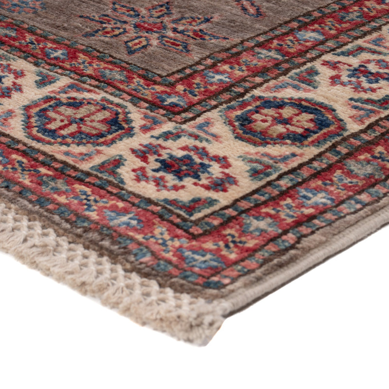 Kazak Teppich 81x117cm - Orientteppich - dunkelbeige