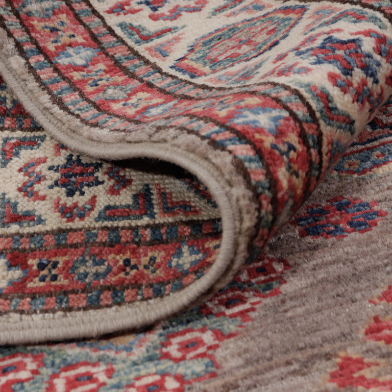 Kazak Teppich 81x117cm - Orientteppich - dunkelbeige