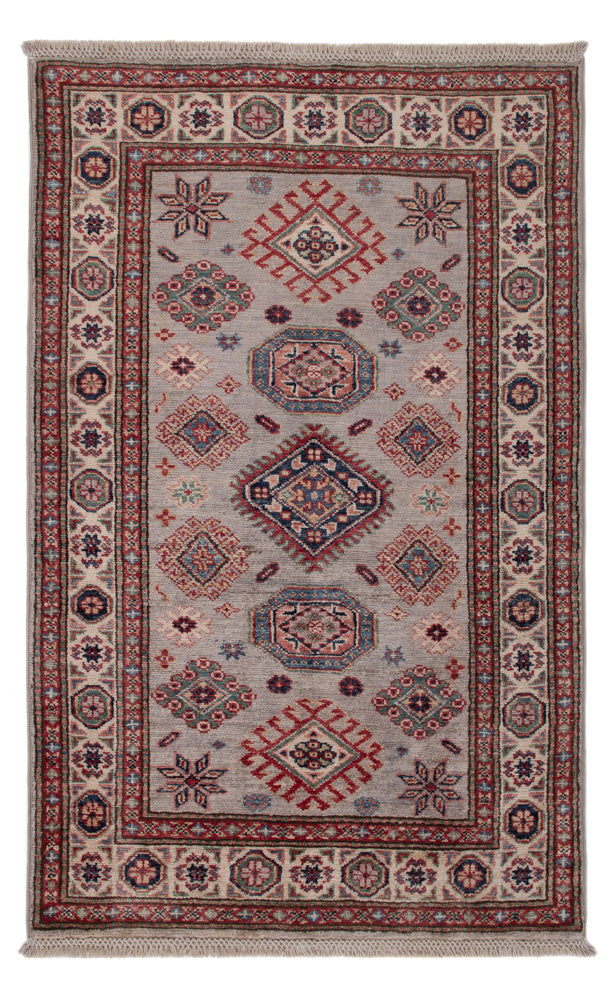 Kazak Teppich 79x120cm - Orientteppich - dunkelbeige