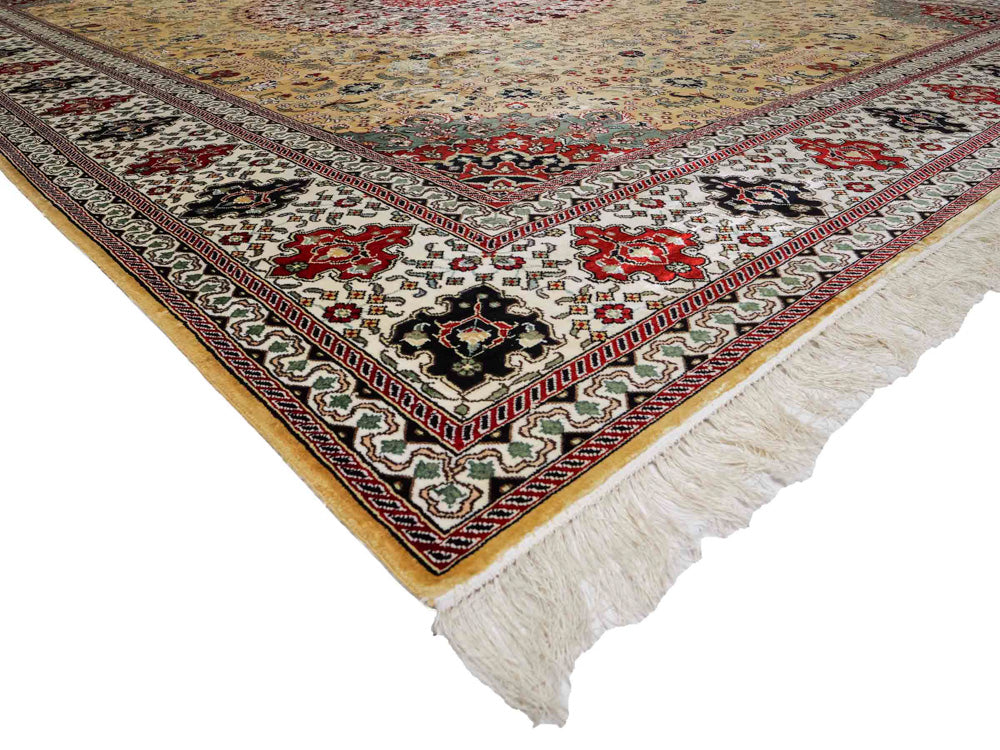 China Seide Teppich 275x373cm - Orientteppich - hellbeige
