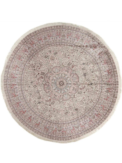 China Seide Teppich 300x300cm - Orientteppich - beige