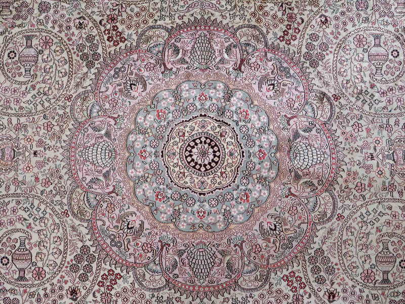 China Seide Teppich 300x300cm - Orientteppich - beige