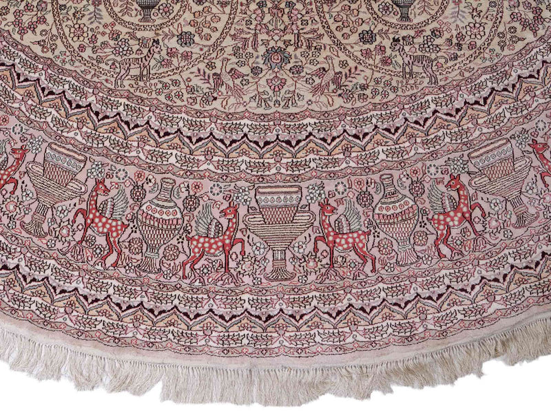 China Seide Teppich 300x300cm - Orientteppich - beige