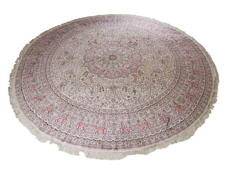 China Seide Teppich 300x300cm - Orientteppich - beige