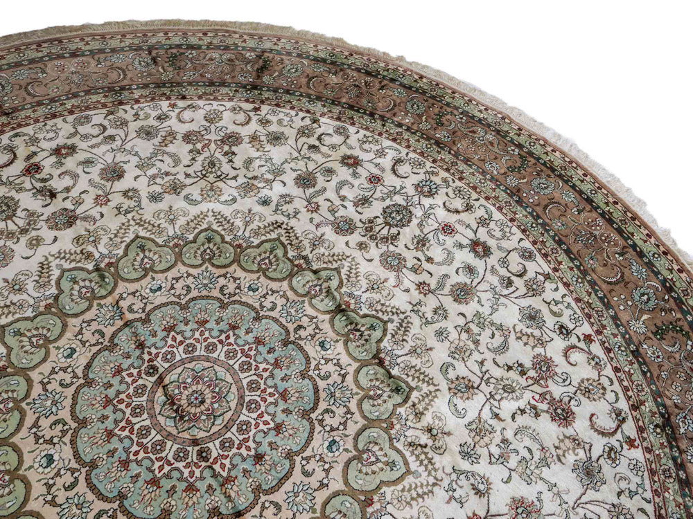 China Seide Teppich 303x303cm - Orientteppich - beige