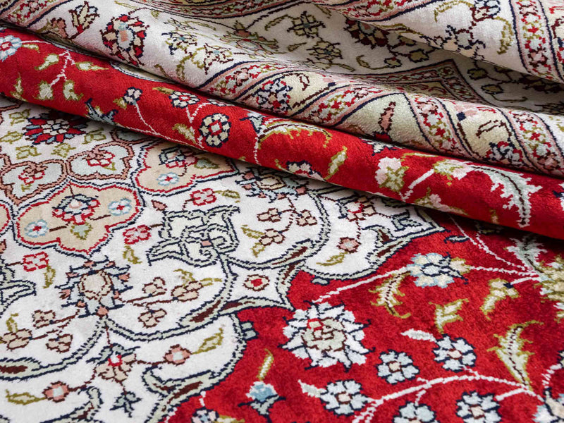 China Seide Teppich 182x276cm - Orientteppich - rot