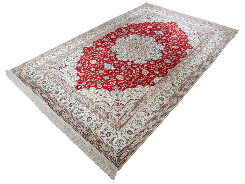 China Seide Teppich 182x276cm - Orientteppich - rot
