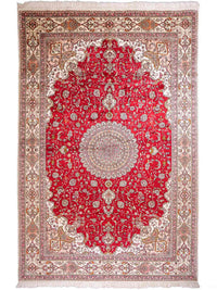 China Seide Teppich 183x278cm - Orientteppich - rot – product image