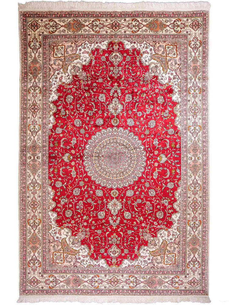 China Seide Teppich 183x278cm - Orientteppich - rot