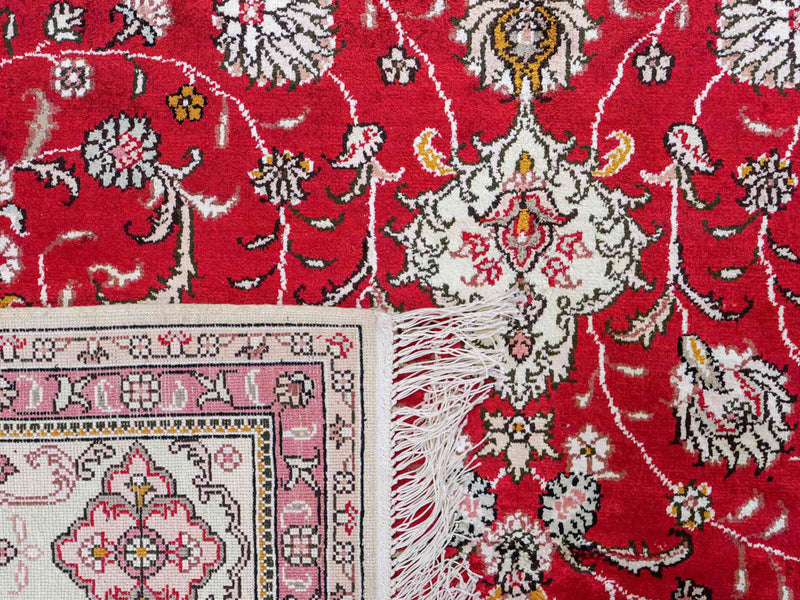 China Seide Teppich 183x278cm - Orientteppich - rot