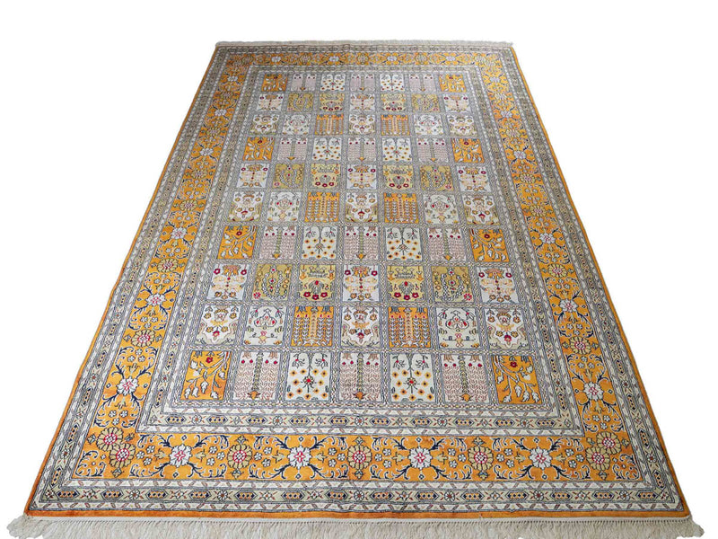 China Seide Teppich 181x267cm - Orientteppich - dunkelbeige