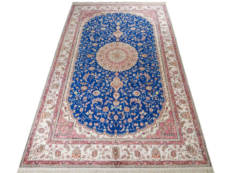 China Seide Teppich 155x247cm - Orientteppich - blau