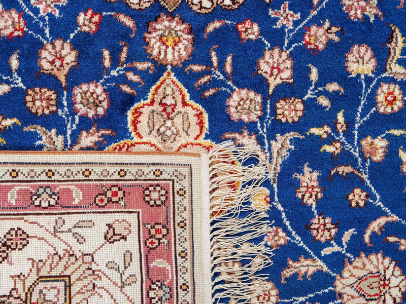 China Seide Teppich 155x247cm - Orientteppich - blau