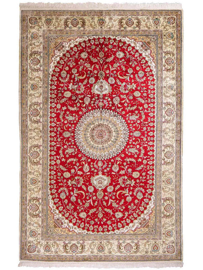 China Seide Teppich 153x240cm - Orientteppich - rot