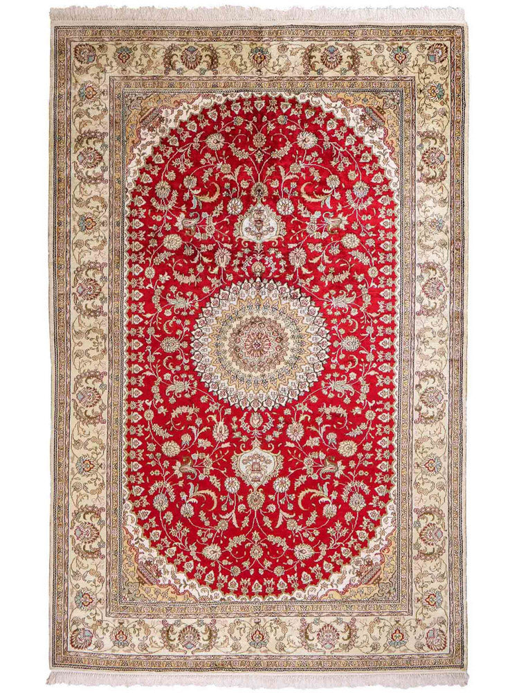 China Seide Teppich 153x240cm - Orientteppich - rot