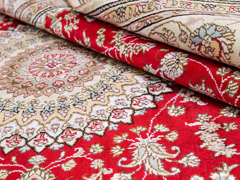 China Seide Teppich 153x240cm - Orientteppich - rot