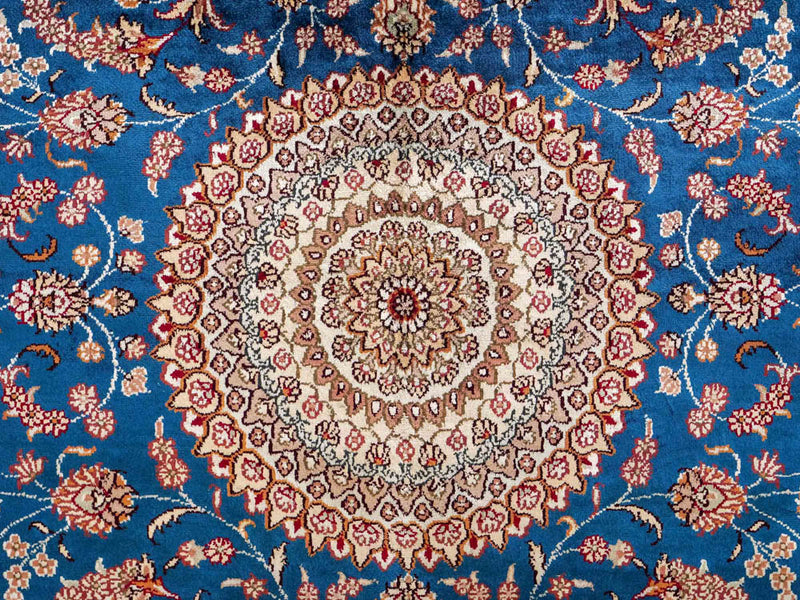 China Seide Teppich 149x240cm - Orientteppich - blau