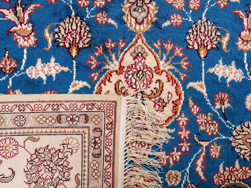 China Seide Teppich 149x240cm - Orientteppich - blau