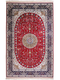 China Seide Teppich 152x246cm - Orientteppich - rot – product image
