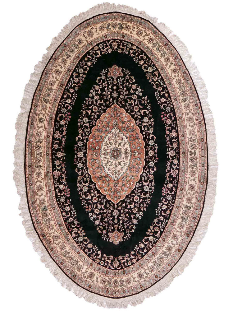 China Seide Teppich 153x238cm - Orientteppich - anthrazit