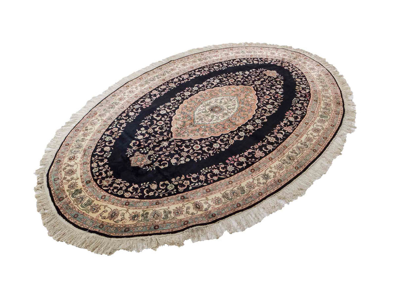 China Seide Teppich 153x238cm - Orientteppich - anthrazit