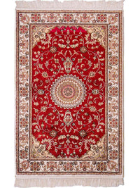 China Seide Teppich 77x117cm - Orientteppich - rot – product image