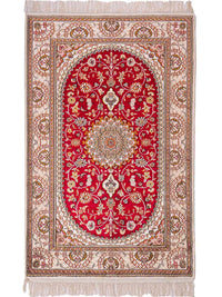 China Seide Teppich 78x120cm - Orientteppich - rot – product image