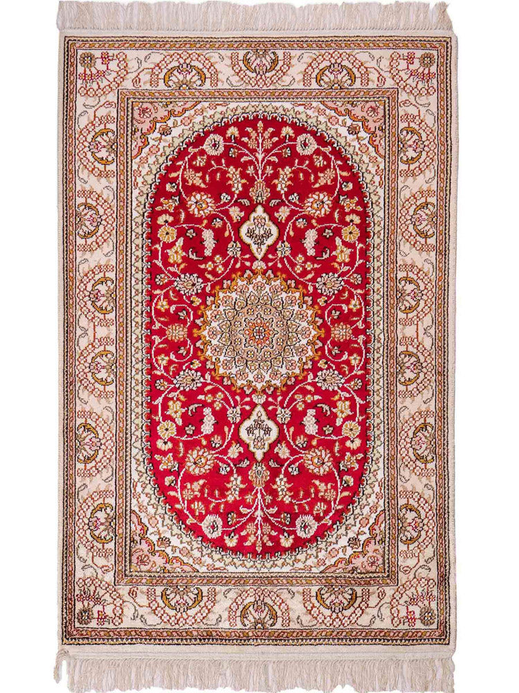 China Seide Teppich 78x120cm - Orientteppich - rot