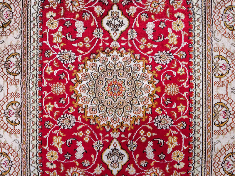 China Seide Teppich 78x120cm - Orientteppich - rot